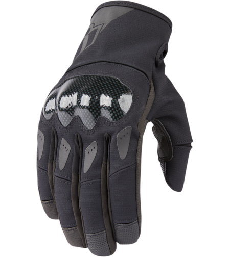 Кожени мото ръкавици ICON STORMHAWK - BLACK