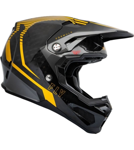Мотокрос каска FLY RACING Formula Carbon Tracer Helmet - Gold/Black