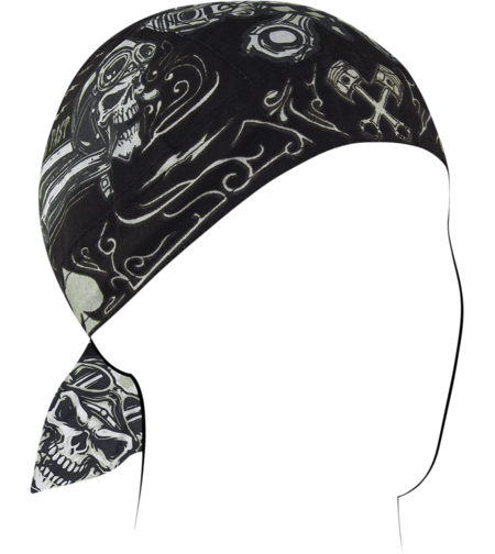 Кърпа за глава FLYDANNA COTN BIKER SKULL