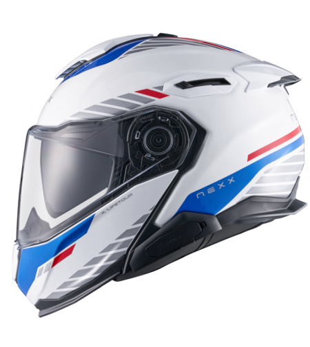 Каска NEXX X.LIFETOUR FLIP UP GLOBE WHITE BLUE