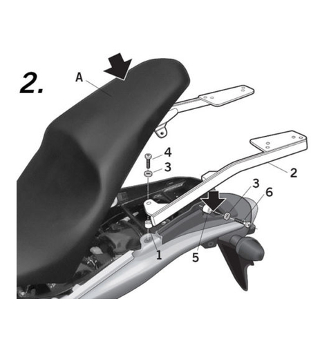 Монтажен комплект за куфари SHAD TOP MASTER HONDA HORNET CB600 F
