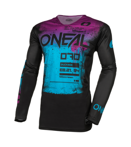 Мотокрос блуза O'NEAL MAYHEM SCARZ BLACK/BLUE V.24