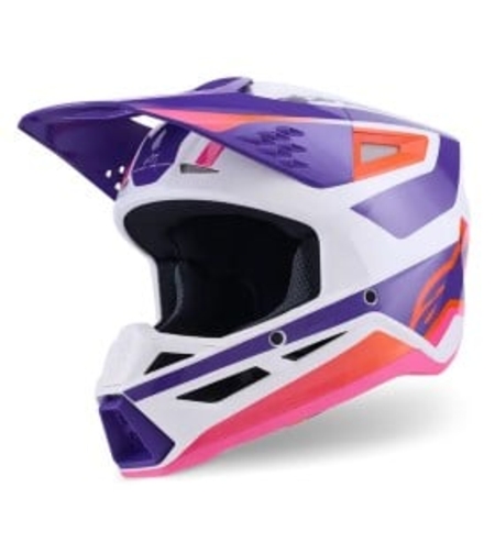 Мотокрос каска ALPINESTARS SM3 HEAT WHT/PU/PINK