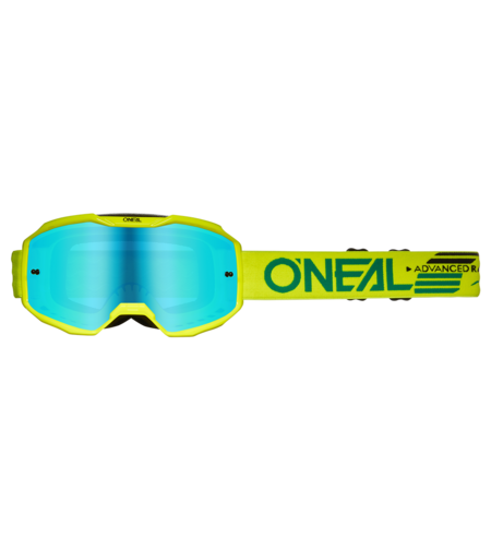 Мотокрос очила O'NEAL B-10 SOLID NEON YELLOW - RADIUM BLUE V.24
