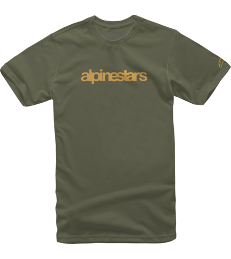 Мото тениска ALPINESTARS TEE HERITAGE GRN/GLD
