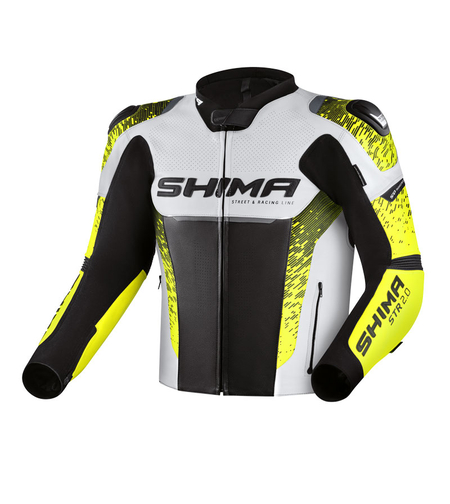Кожено мото яке SHIMA STR 2.0 FLUO