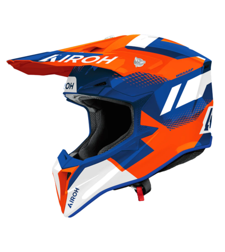 Мотокрос каска AIROH WRAAAP VISION ORANGE/BLUE GLOSS