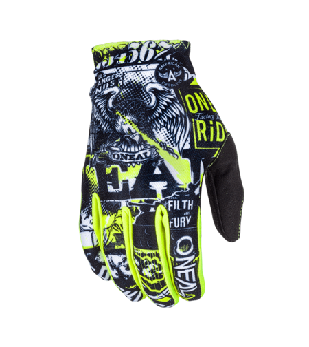 Детски мотокрос ръкавици O'NEAL MATRIX ATTACK  BLACK/HI-VIZ