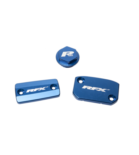 Комплект капаци RFX Pro Reservoir Cap Kit Kit (Blue) (Brembo Brake and Magura Clutch) Husqvarna FE/TE 18-21