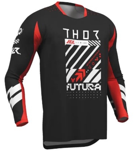 Мотокрос джърси THOR LAUNCHMODE FUTURA BLK/RED