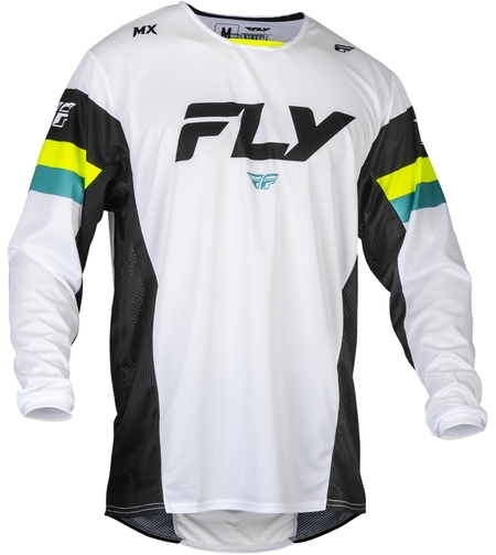 Мотокрос блуза FLY RACING Kinetic Prix- White/Black/Hi-Vis