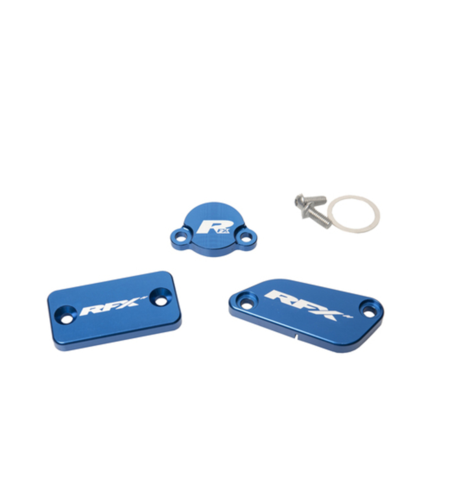 Комплект капаци RFX Pro Reservoir Cap Kit Kit (Blue) - KTM SX65/85 (Brembo Brake and Magura Clutch)