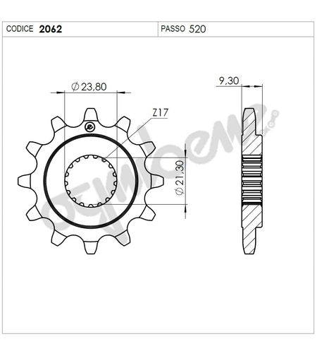 Предно зъбчато колело (пиньон) TROFEO 362062Z12