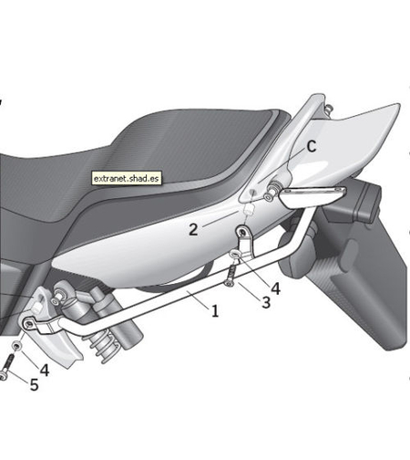 Монтажен комплект за куфари SHAD H0CB13ST