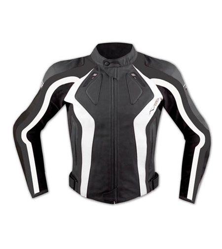 Кожено яке A-PRO FLANGER BLACK/WHITE