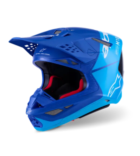 Мотокрос каска ALPINESTARS S-M10 FLOOD BLUE/BLK-CARB