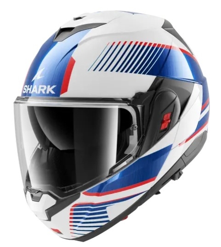 Модуларна каска SHARK OXO SIKTER White Chrome Blue