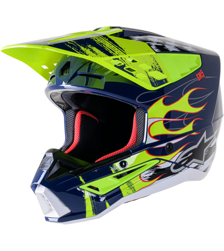 Мотокрос каска ALPINESTARS SM5 RASH NV/YL
