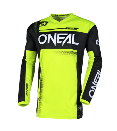 Мотокрос блуза O`NEAL ELEMENT RACEWEAR BLACK/NEON YELLOW V.25