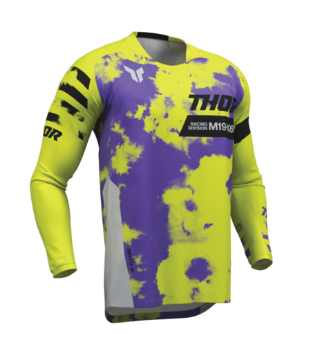 Мотокрос джърси THOR LAUNCHMODE BLEACH GRAY/ACID