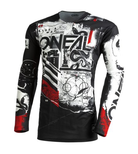 Мотокрос блуза O'NEAL MAYHEM SCARZ V.22 BLACK/WHITE/RED