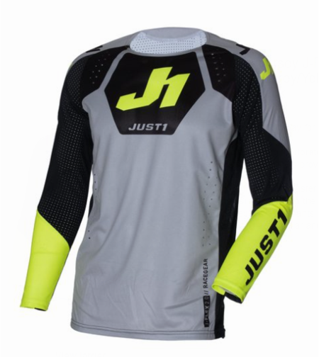 Мотокрос джърси Just1 J-Flex 2.0 District Grey/Yellow Fluo/Black