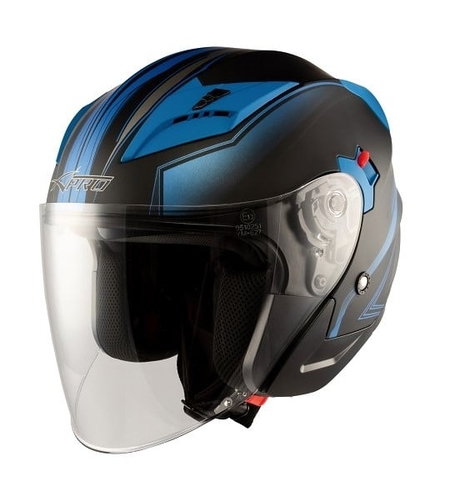 Скутер каска APRO YORK MATT BLUE