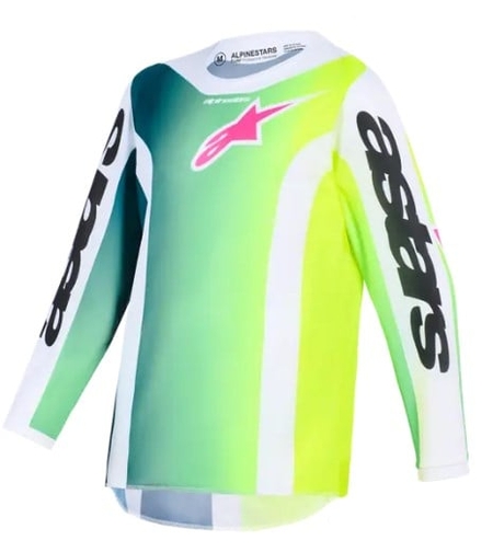 Детско мотокрос джърси Alpinestars FLUID PORTL GREEN/WHITE/BLACK