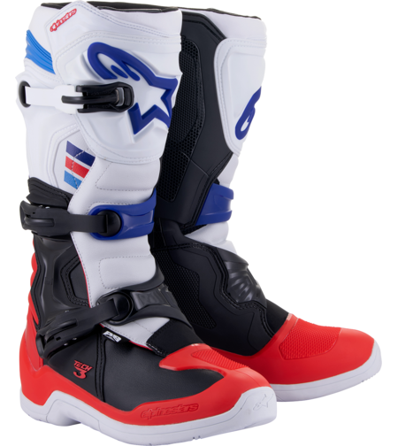 Мотокрос ботуши ALPINESTARS TECH 3 WHITE/RED/BLUE