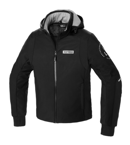 Текстилно мото яке SPIDI Hoodie Armor H2Out Black/White
