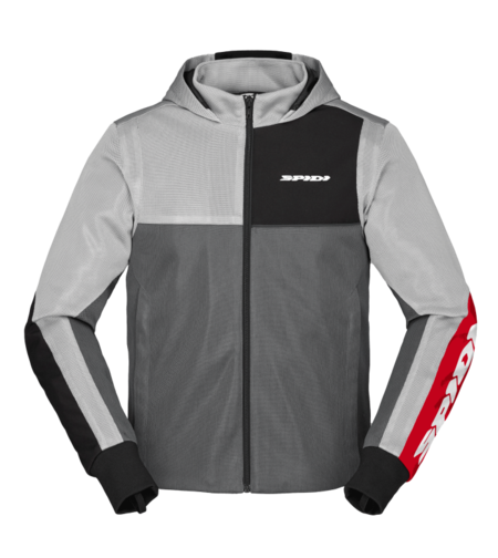 Мото суитшърт SPIDI HOODIE NET GRAY/RED