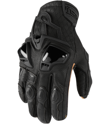 Кожени мото ръкавици ICON HYPERSPORT SHORT - BLACK