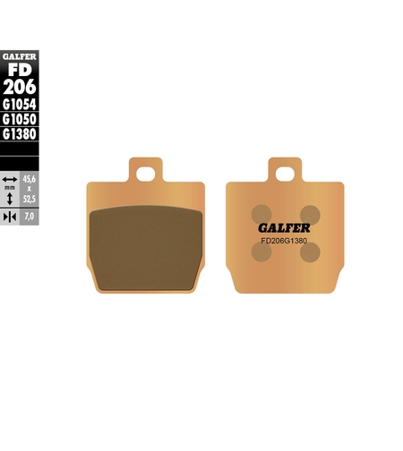 Предни/Задни мото накладки Galfer SINTERED SCOOTER FD206G1380