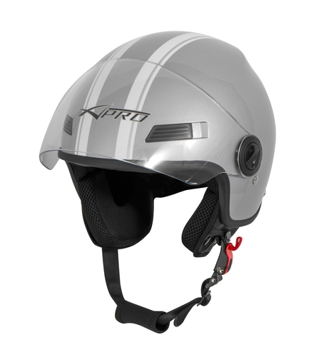 Каска за скутер FEVER SILVER