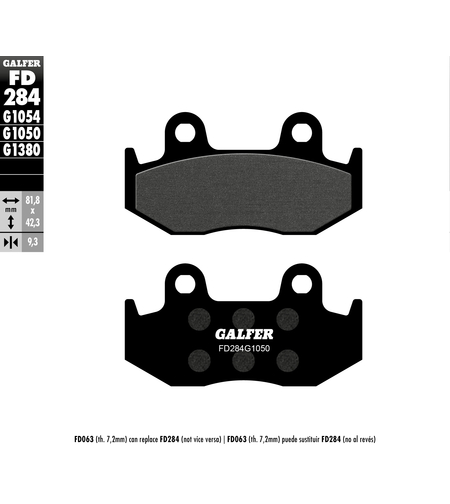 Предни/Задни мото накладки Galfer SCOOTER FD284G1050