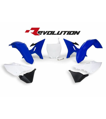 Комплект пластмаси RACETECH Revolution Replacement Plastics Kit (Blue/White) Yamaha YZ125/250 02-21