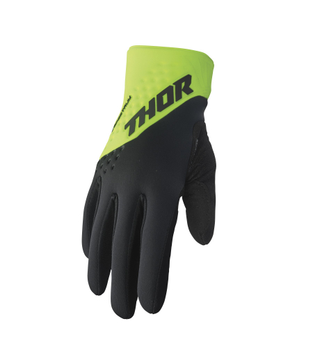 Зимни мотокрос ръкавици THOR SPECTRUM FLO BLACK/ACID COLD WEATHER