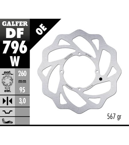 Преден спирачен диск Galfer WAVE FIXED  DISC WAVE FIXED DF796W