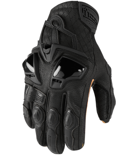 Кожени мото ръкавици ICON HYPERSPORT SHORT - BLACK