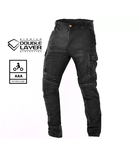 Мото дънки TRILOBITE 25604 ACID SCRAMBLER BLACK DOUBLELAYER AAA