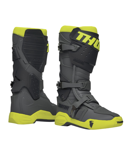 Мотокрос ботуши THOR RADIAL GRAY/FLO YELLOW BOOT