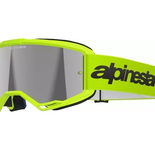 Мотокрос очила ALPINESTARS VISION 3 WORDMARK YLW FLUO MIRROR-SIL