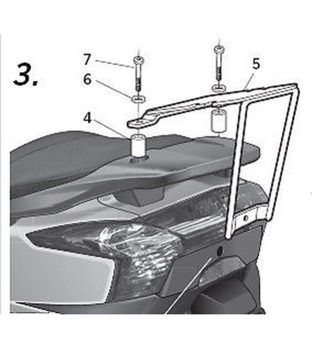 Монтажен комплект за куфари SHAD TOP MASTER KYMCO DOWNTOWN 125 '09