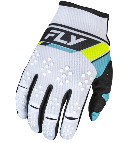 Мотокрос ръкавици FLY RACING Kinetic Prix- White/Black/Hi-Vis