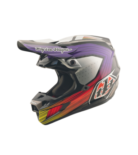 Mотокрос каска TROY LEE DESIGNS SE5 Carbon Stripes - Black/Violet