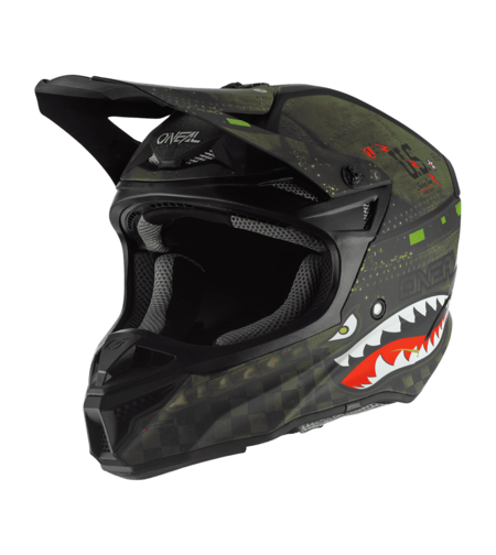 Мотокрос каска O'NEAL 5SERIES WARHAWK BLACK/GREEN