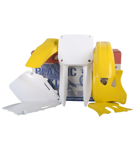 Пластмасов MX кит Polisport за Suzuki RM125 / RM250 - 1996-98 OEM Color Yellow/White
