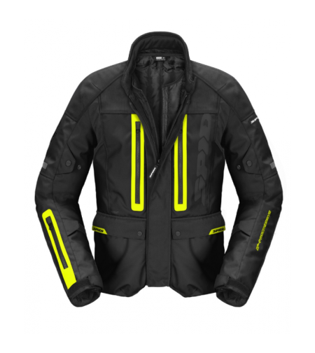 Текстилно мото яке SPIDI TRAVELER 3 EVO BLACK/YELLOW FLUO