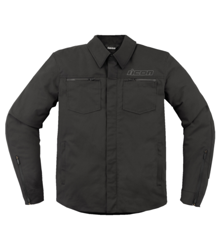Текстилно мото яке ICON UPSTE CANVAS CE BLACK