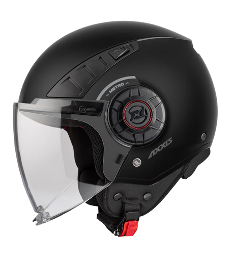 КАСКА ЗА СКУТЕР METRO S SOLID V2 A1 BLACK МАТТ